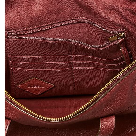 Fossil Sydney Leather Satchel in Raison - Picture 5 of 8